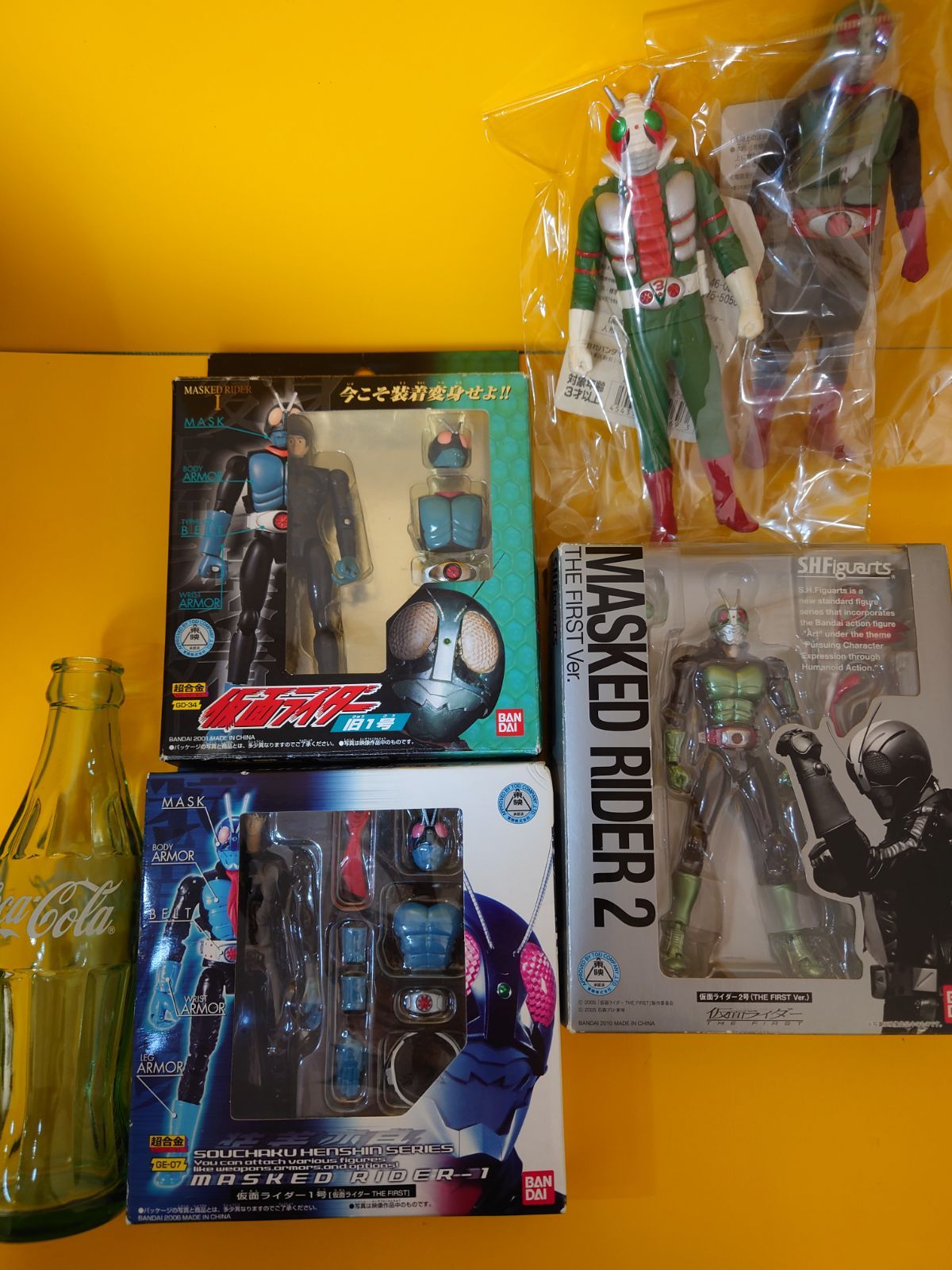バンダイ仮面ライダーフィギュア5体【超合金装着変身2体 SHFiguarts1体 ソフビ2体】