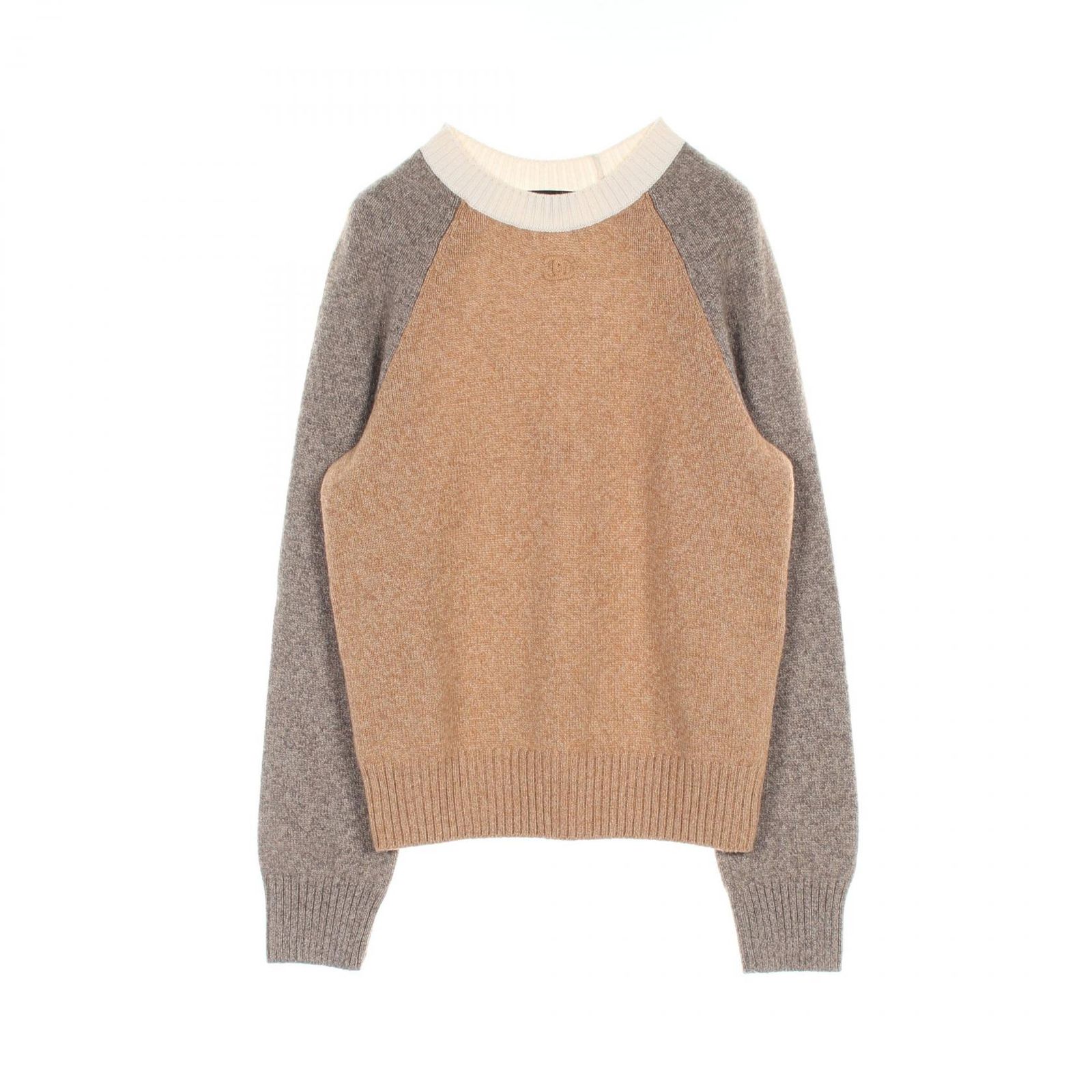 シャネル CHANEL ニット ココマーク P78429 ブラウン系 カシミヤ セーター レディース Used A