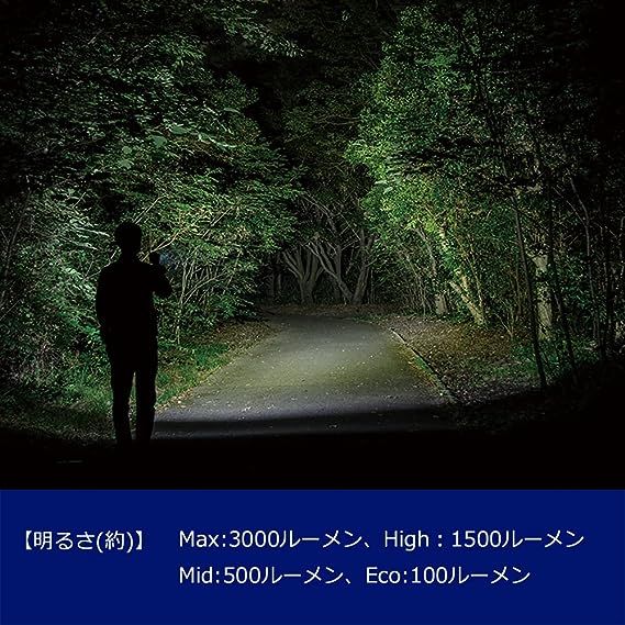 GENTOS(ジェントス) LED 懐中電灯 USB充電式 明るさ2000~300ルーメン