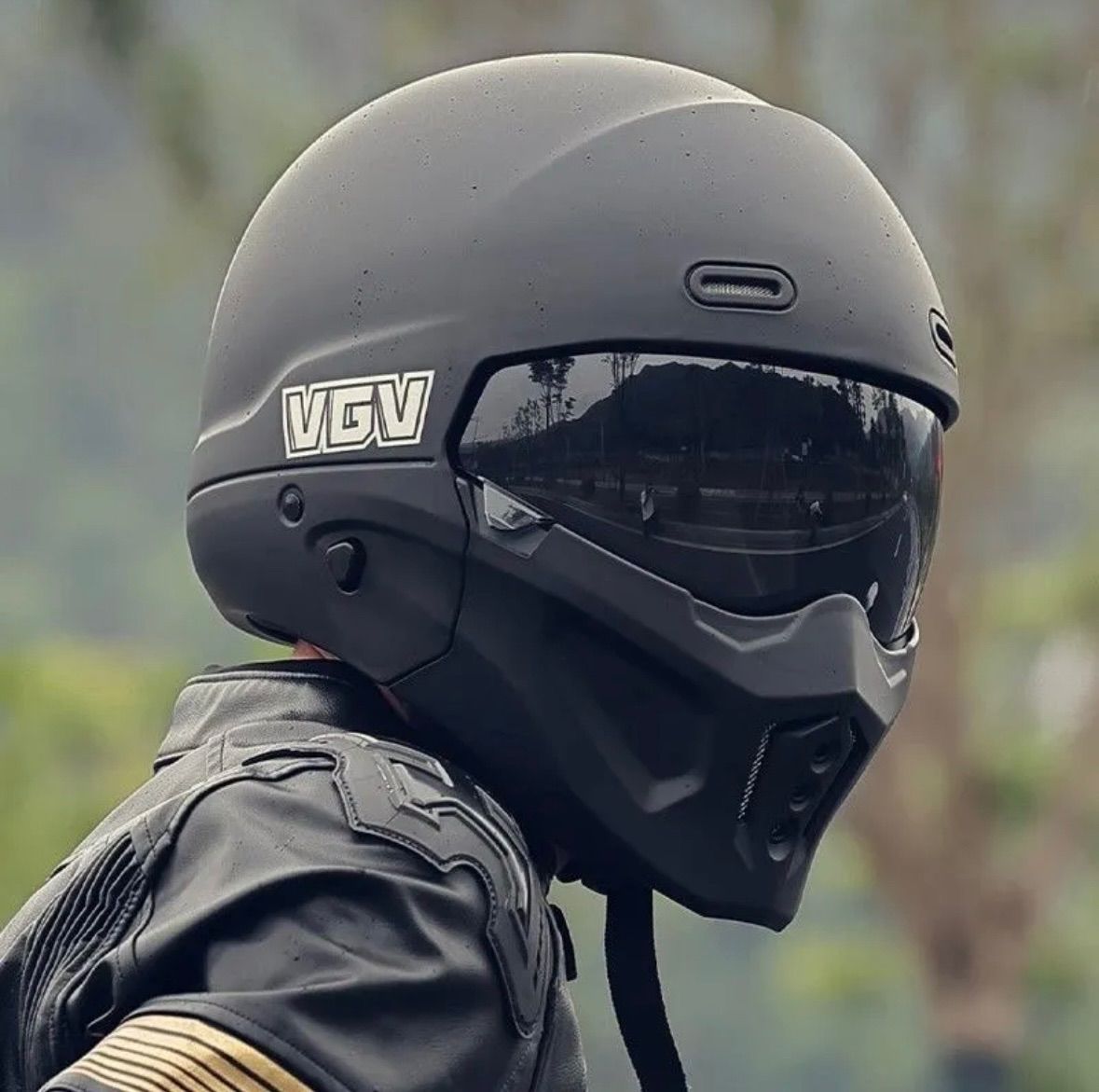 VGVフルフェイスヘルメット ジェットヘルメット顎取り外し可 レンズ2枚無料付き S〜XXL