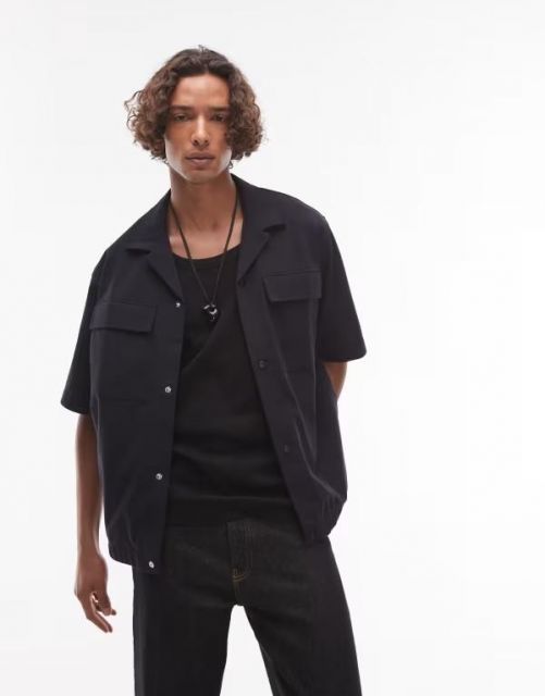 送料無料】 トップマン メンズ シャツ トップス Topman premium