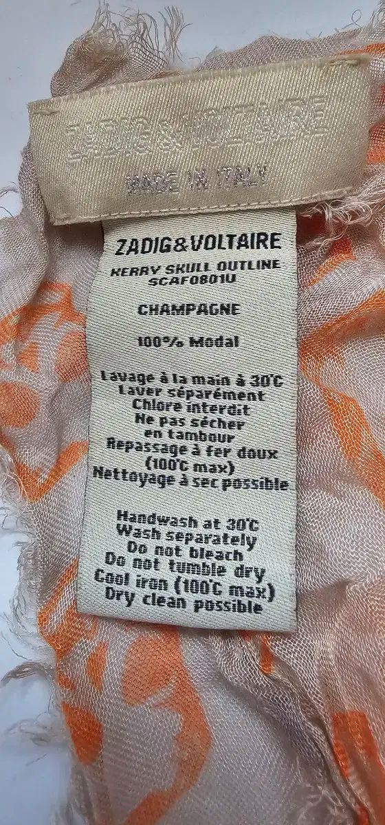 ZADIG&VOLTAIRE（ザディグ・エ・ヴォルテール) ドクロ マフラー