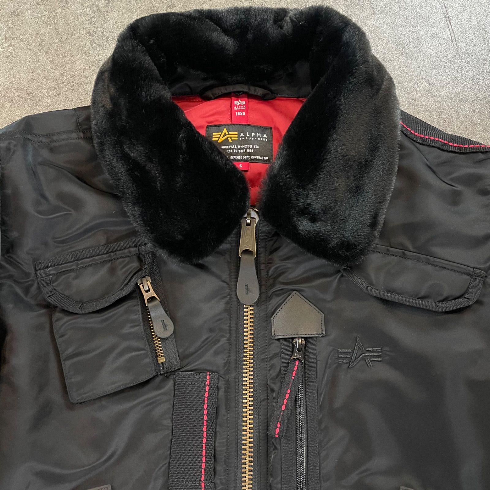 ALPHA Industries MA-1 MA1 Flight Jacket Black 21010-472