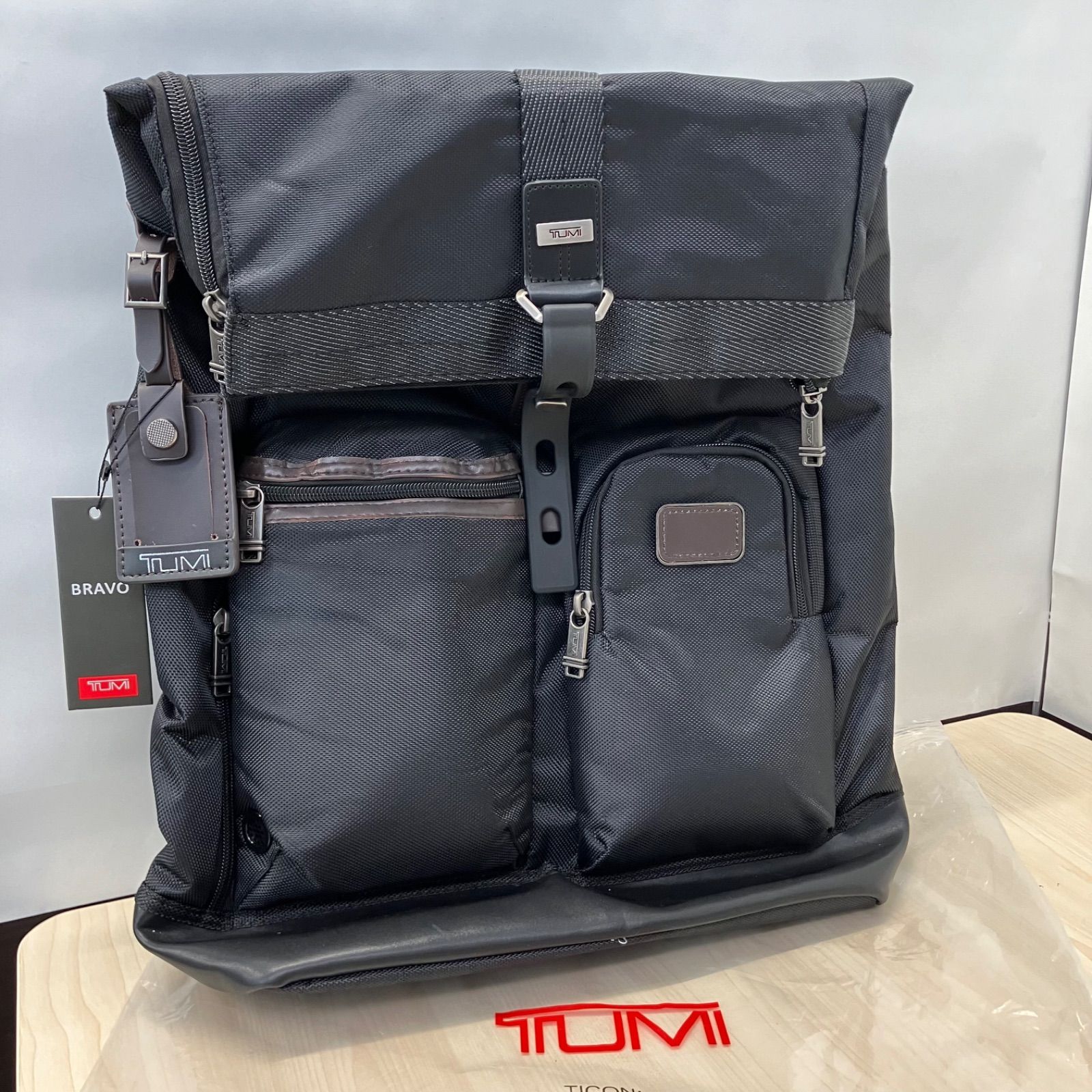 00240】 TUMI ALPHA BRAVO ルーク ロール・トップ・バックパック 未 
