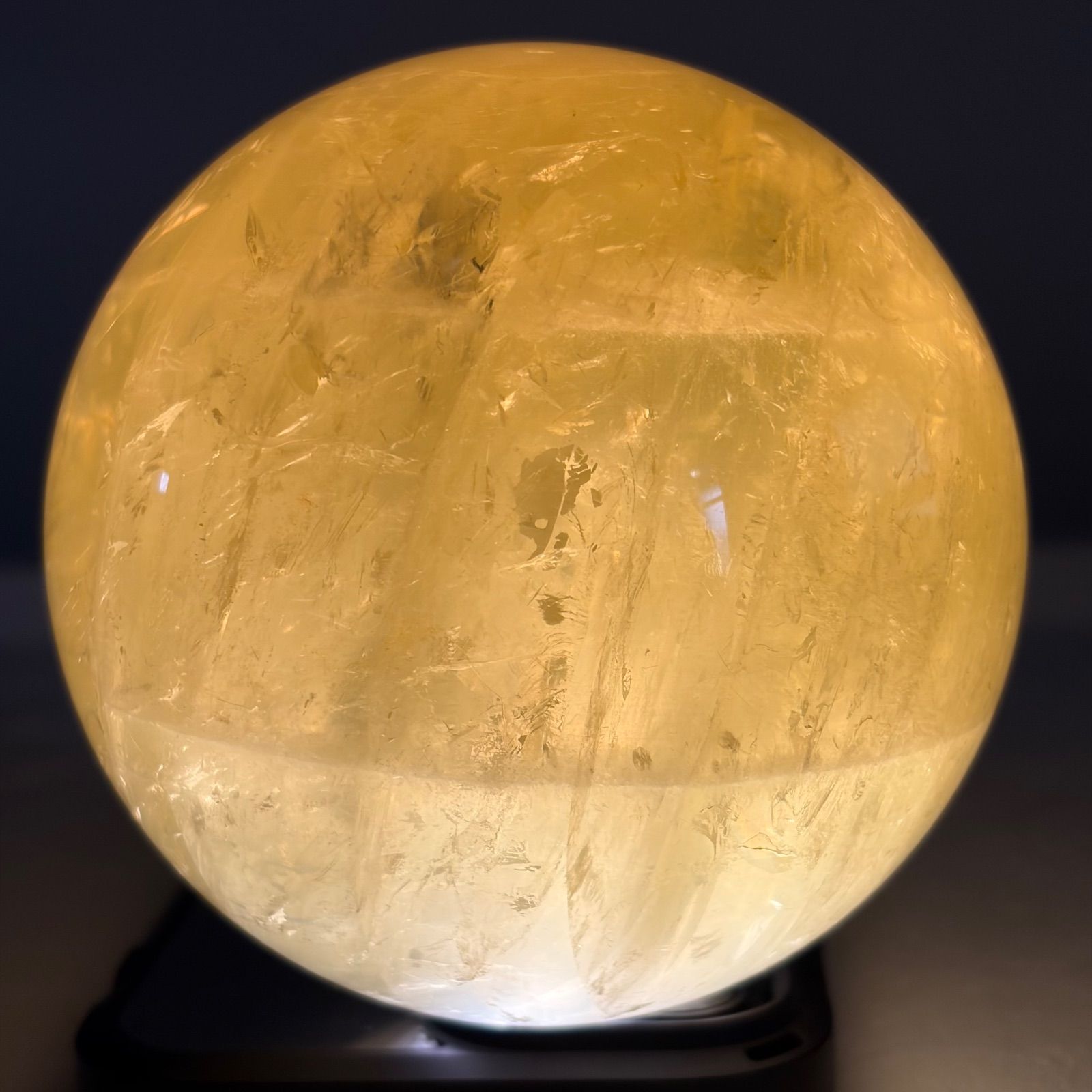 現品 ミトリン 丸玉 黄水晶 財運アップ 商売繁盛 置物 商品番号005