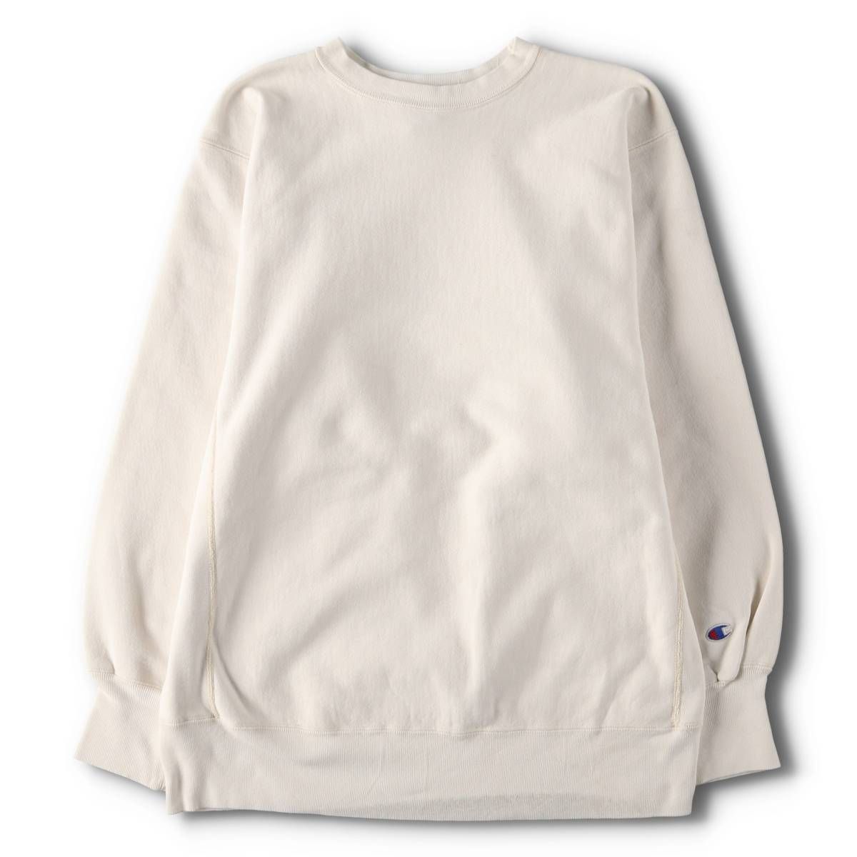 古着 90年代 チャンピオン Champion REVERSE WEAVE リバースウィーブ 刺繍タグ 目無し 無地 ブランクスウェットシャツ|evb010450