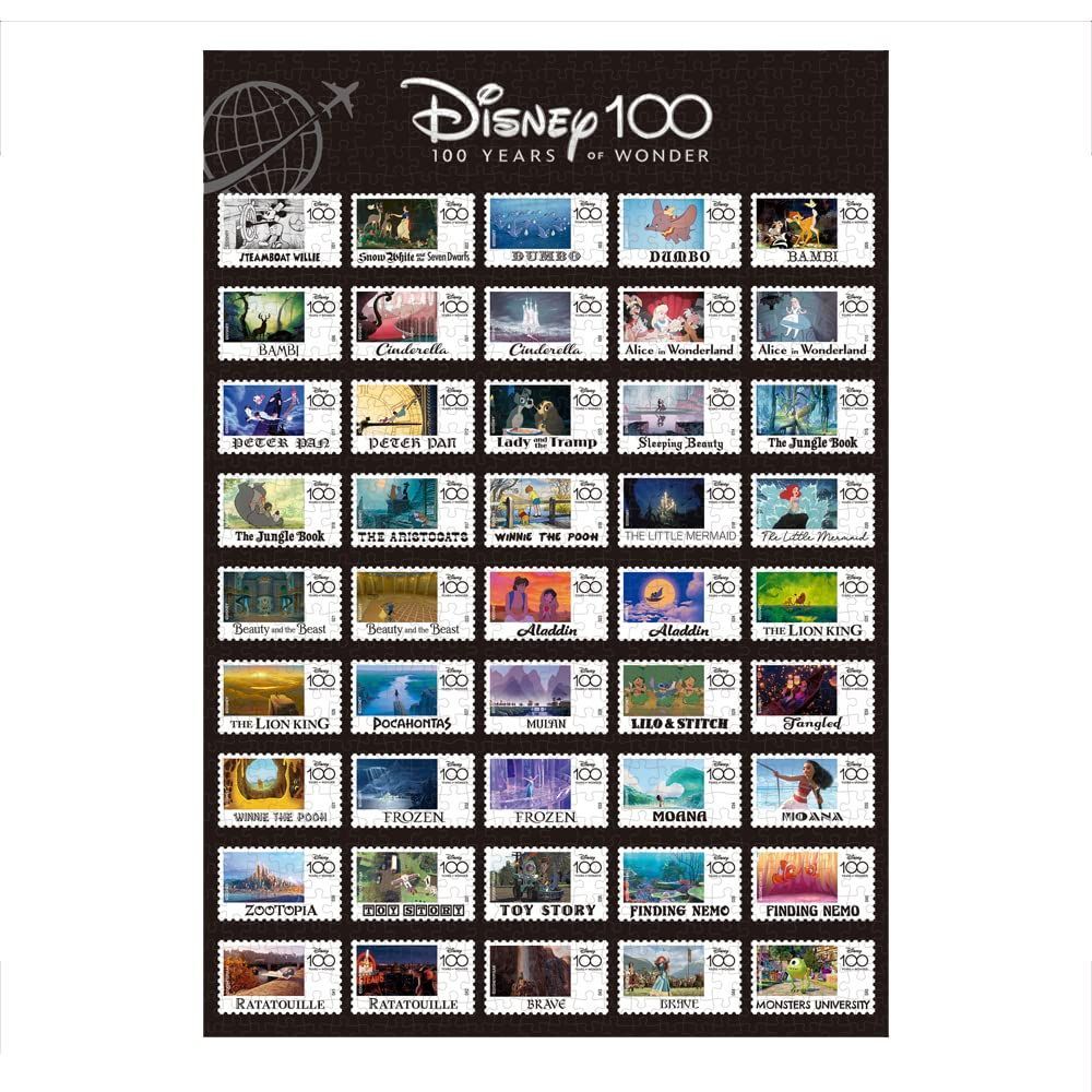 【数量限定】1000ピース ジグソーパズル テンヨー(Tenyo) Disney100:World Stamps (51×73.5cm)