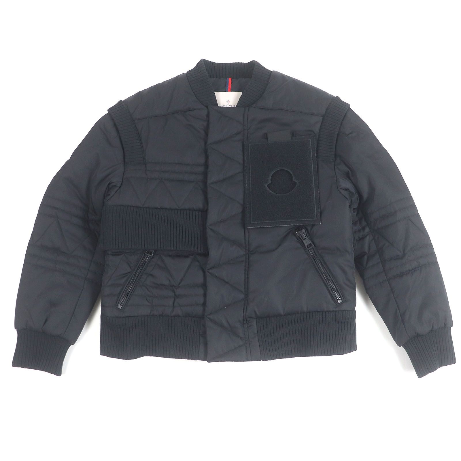 □MONCLER GENIUS 5 CRAIG GREEN モンクレール ジーニアス 5 クレイググリーン RICHIE GIUBBOTTO ダウンジャケット ボンバージャケット ブラック 0 正規品 メンズ