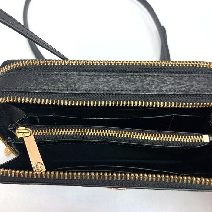 【美品】トリーバーチ ペリーボンベ ショルダーバッグ ダブルジップ ブラック TORY BURCH トリーバーチ バッグ ダブルジッパーショルダーバッグ Tory