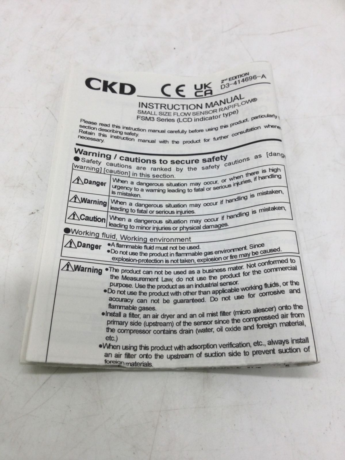 品 CKD 小形流量センサ ラピフロー FSM3シリーズ FSM3-L201U1DH1D1N ITFZZN5ALW0O エコツール豊田インター店 M02