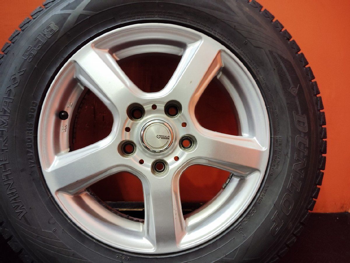 DUNLOP WINTER MAXX SJ8 パジェロミニ ミツビシ純正 175/80R15 15X5.5JJ 114.3 2本 2018年製 タイヤ交換対象パジェロミニ用 スタッドレス ダンロップ