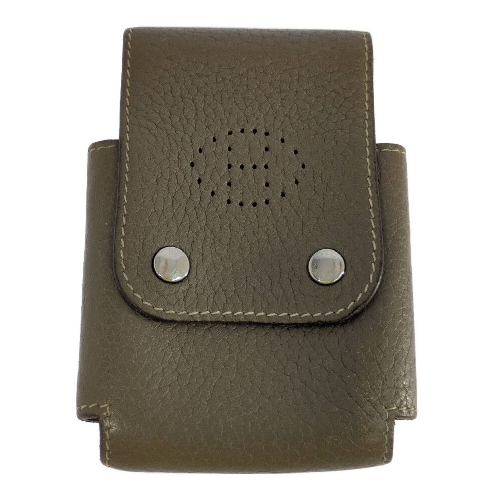 HERMES エルメス エテュイカルト PM･シガレットケースポーチ|オリーブ|翌日配送可 B メンズ レディース 591071