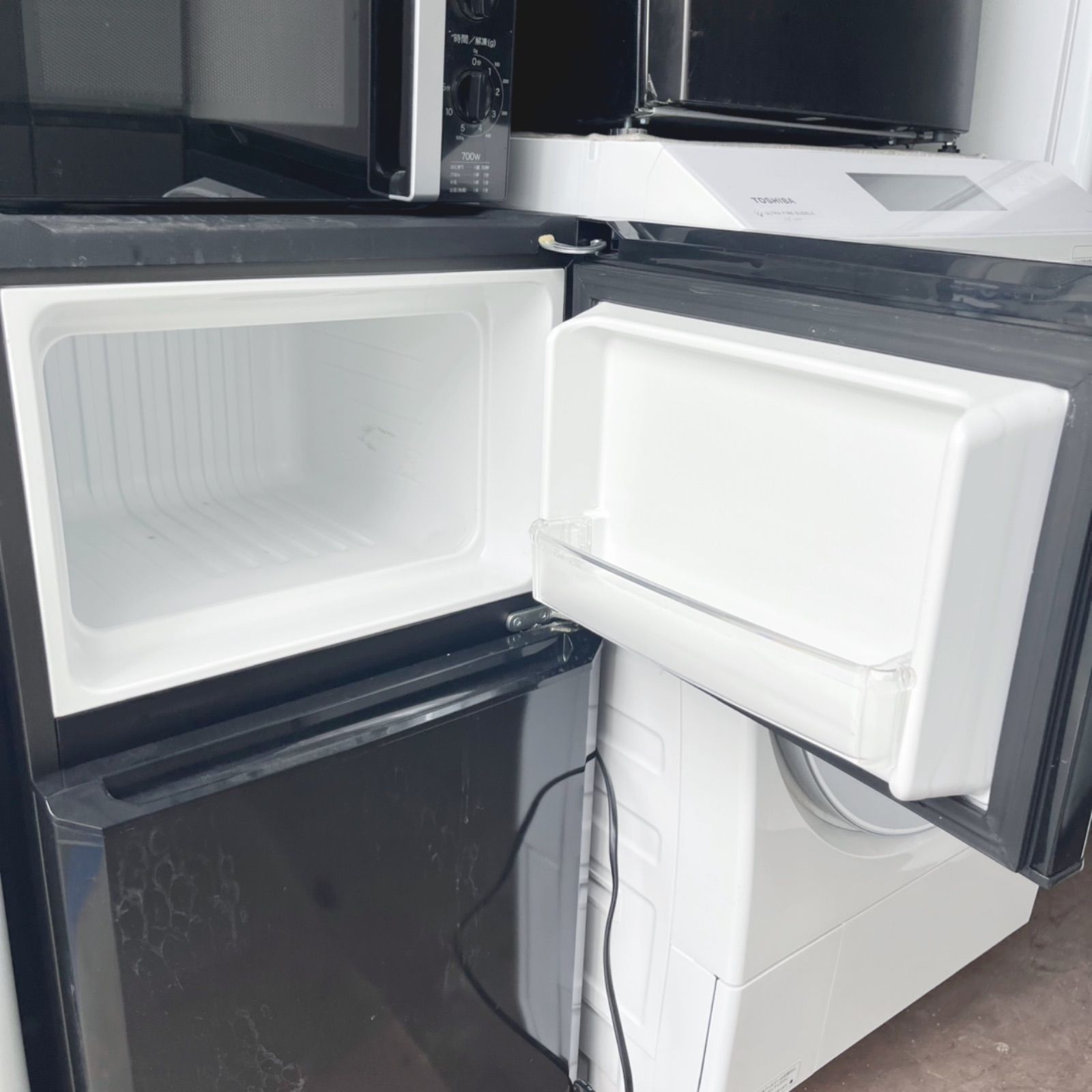 取付無料 完動品 新生活応援 ブラック小さめ冷蔵庫洗濯機電子レンジ電子ケトル WWW_KANDAIZUMI_COM