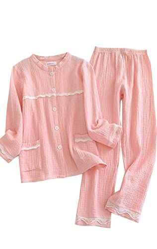 140_ピンク ゆめパジャマ ダブルガーゼパジャマ キッズ ルームウェア子供 コットン 春夏 秋冬 長袖 綿100 通気性 マシュマロ 寝間着 敏感肌 男の子 女の子 兄弟 姉妹 お揃い (ピンク， 140cm)