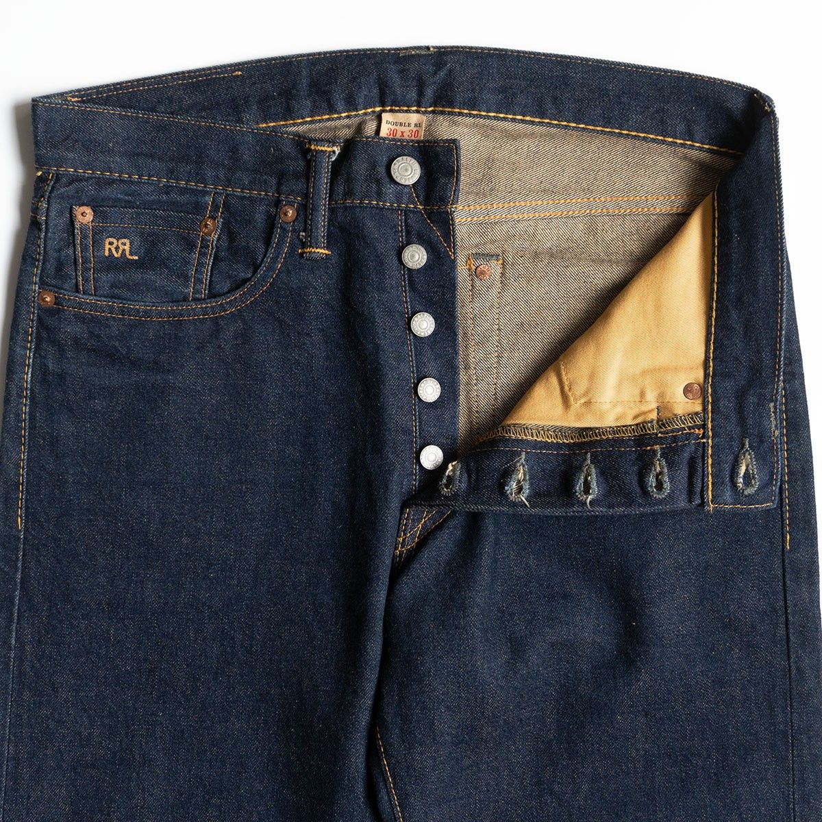 RRL(ダブルアールエル) ストレートデニム 34×32 USA(アメリカ）製 RRL - 【未使用】 RRL 【STRAIGHT-LEG JEANS】【アメリカ製】34
