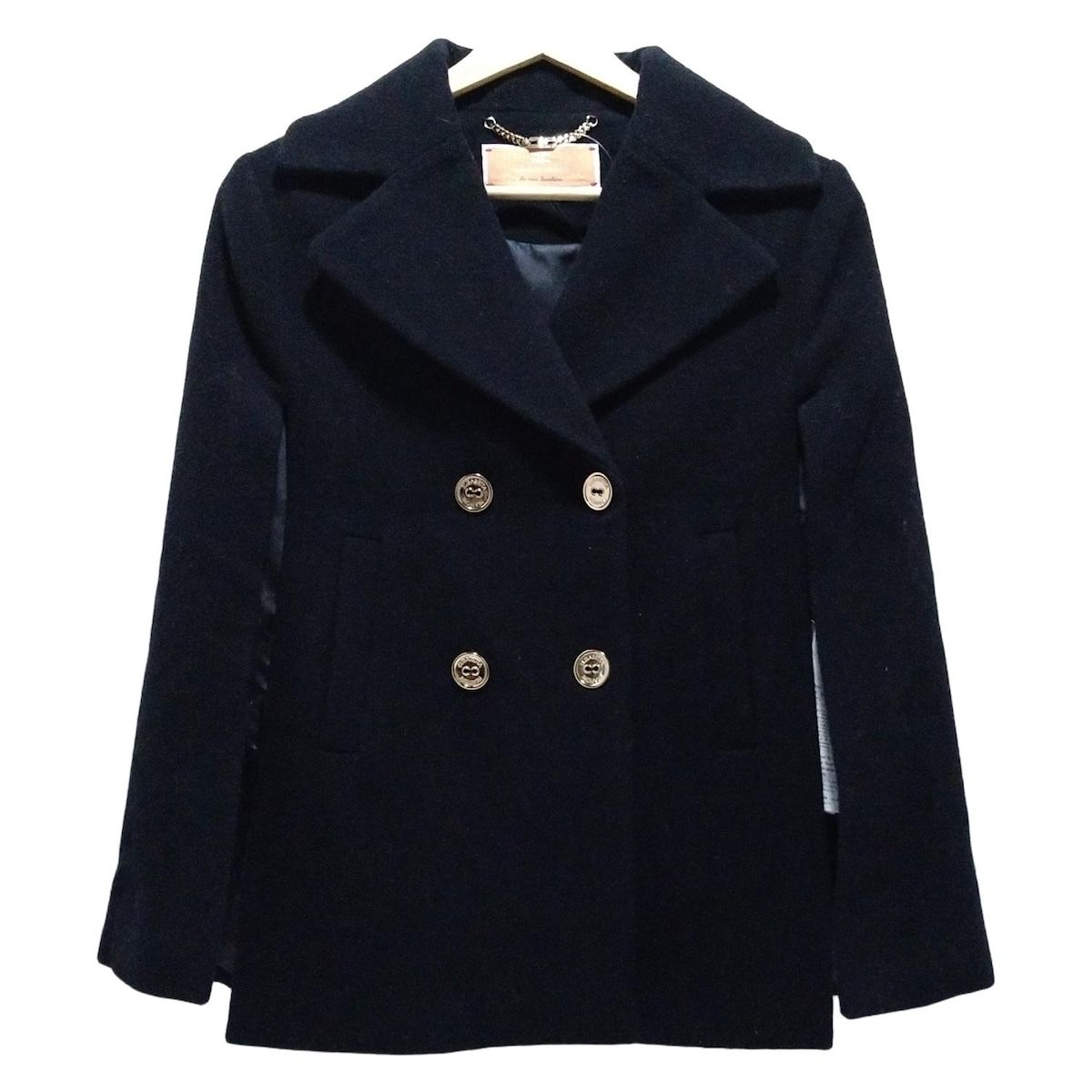 ELISABETTA FRANCHI エリザベッタフランキ ポンチョ サイズ12A-152 レディース - 黒 秋|冬