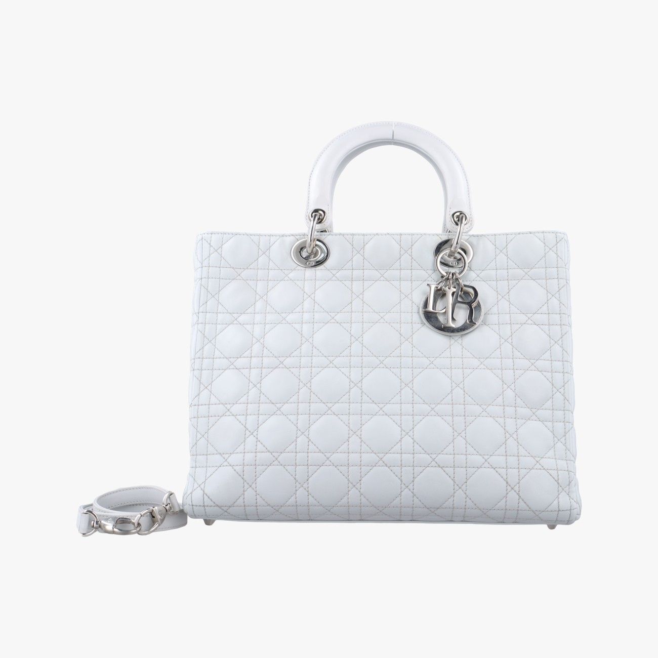 クリスチャンディオールChristian Diorレディ ディオールホワイトパテント16-BO-1101