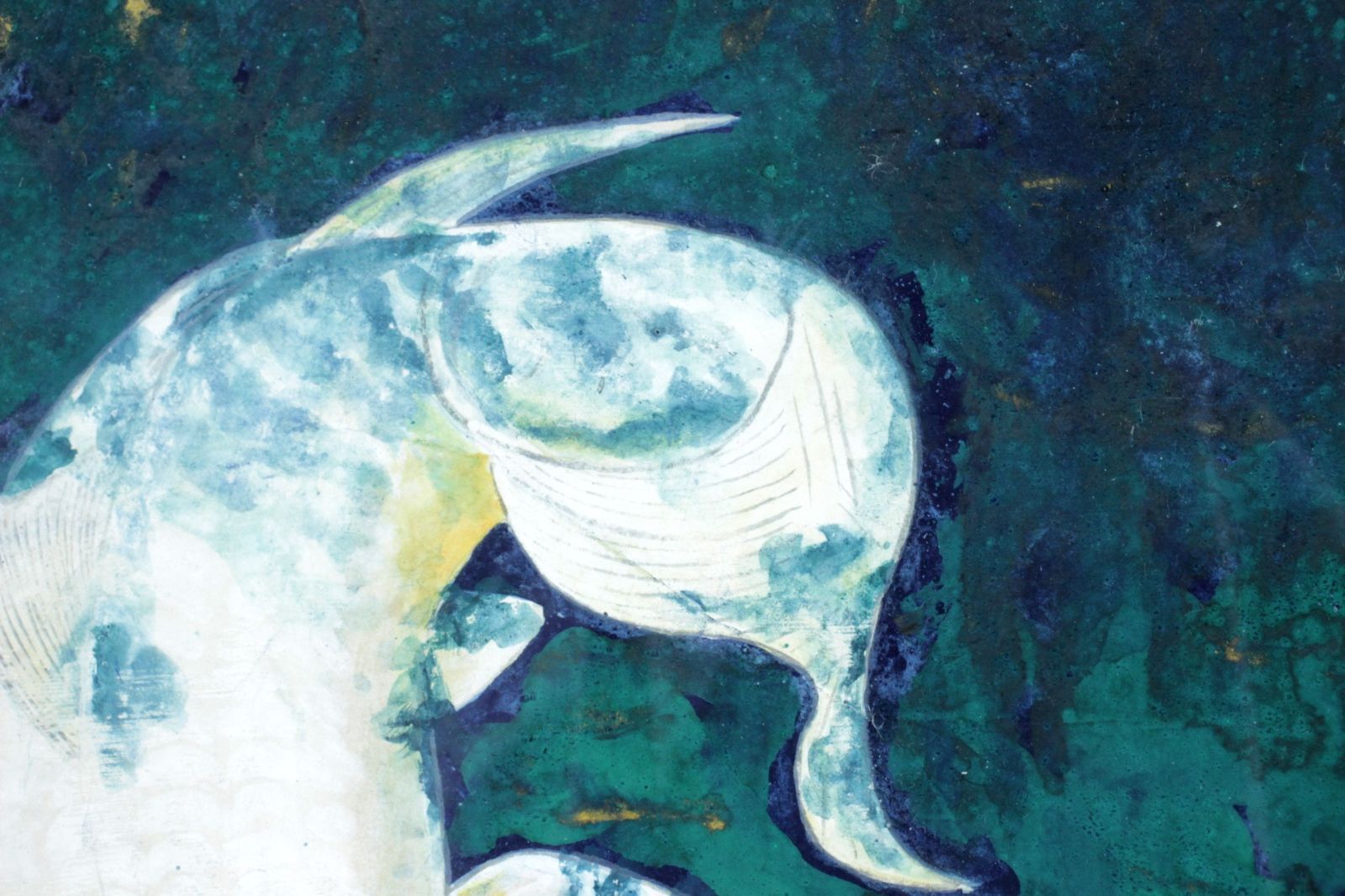 平山郁夫鑑定付 前田青邨筆 「日の丸鯉」 肉筆日本画12号 楾 N289.1-V2