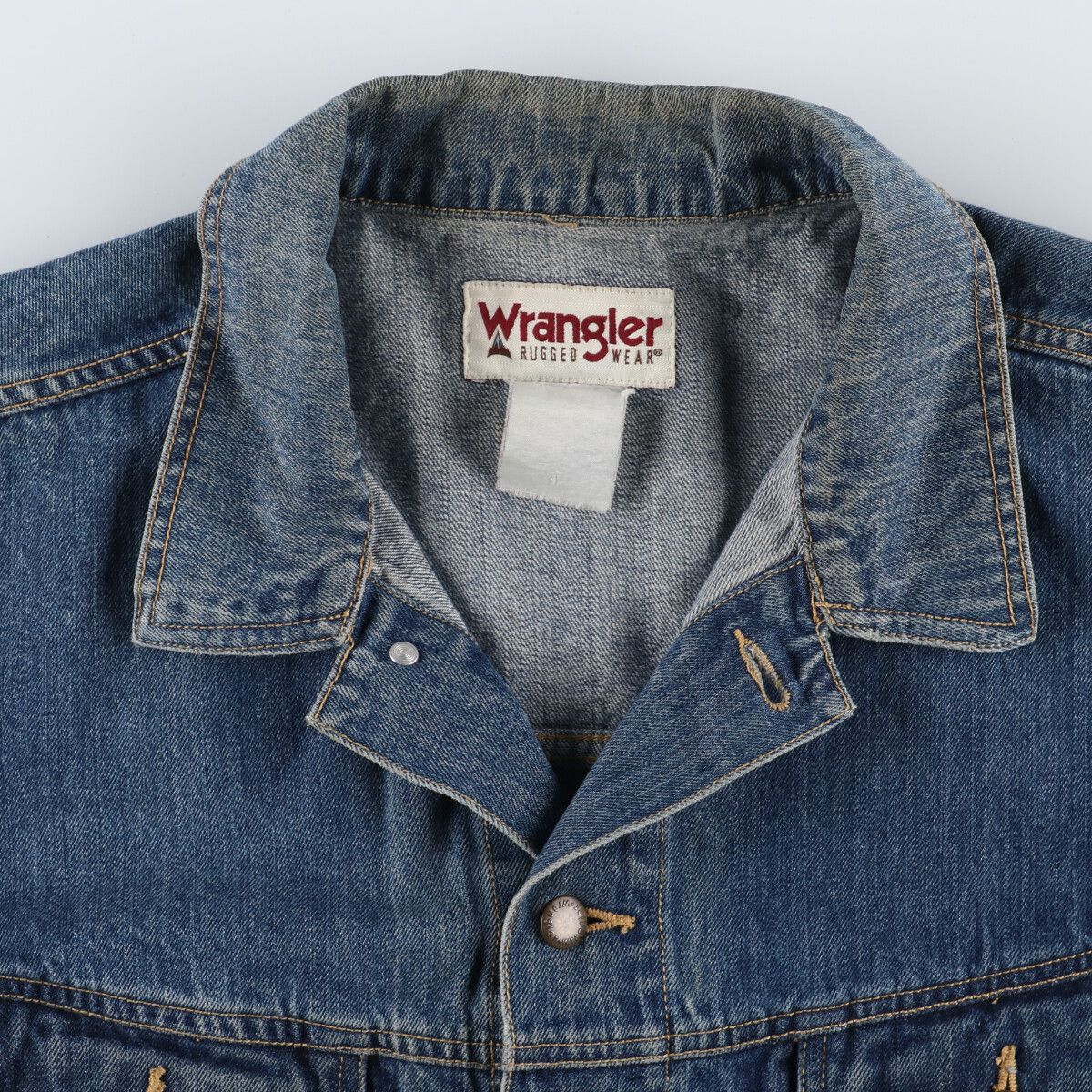 Wrangler デニムジャケット LARGE 古着 ラングラー Wrangler RUGGED WEAR デニムジャケット G