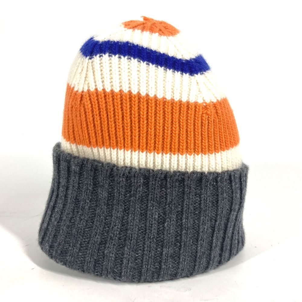 ロエベ ニット帽 ロゴ ウール F811487X28 LOEWE ビーニー 帽子 【中古