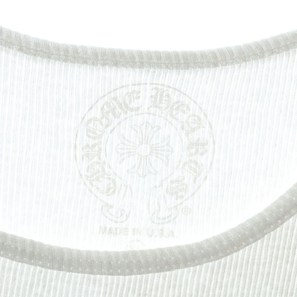 【T】クロムハーツサイドロゴタンクトップブラック Lサイズ CHROME HEARTS (クロムハーツ) Vertical Side Logo Tank Top