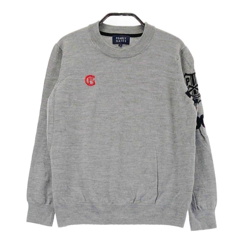 サイズ：1 PEARLY GATES パーリーゲイツ 長袖 ニットセーター グレー系 [240101349418] ゴルフウェア レディース ストスト