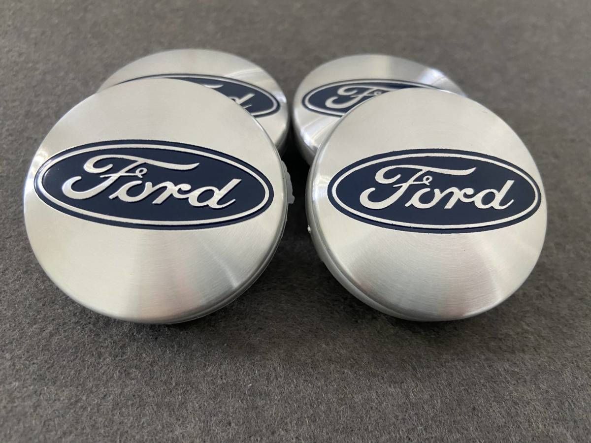 フォード FORD ホイールセンターキャップ ハブキャップ 外径54mm 4個セット ホイールカバー 車用 シルバー ☆75番 キタノ