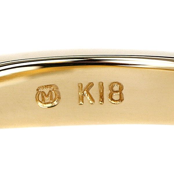 ミキモト アコヤ真珠 リング ダイヤモンド K18イエローゴールド  