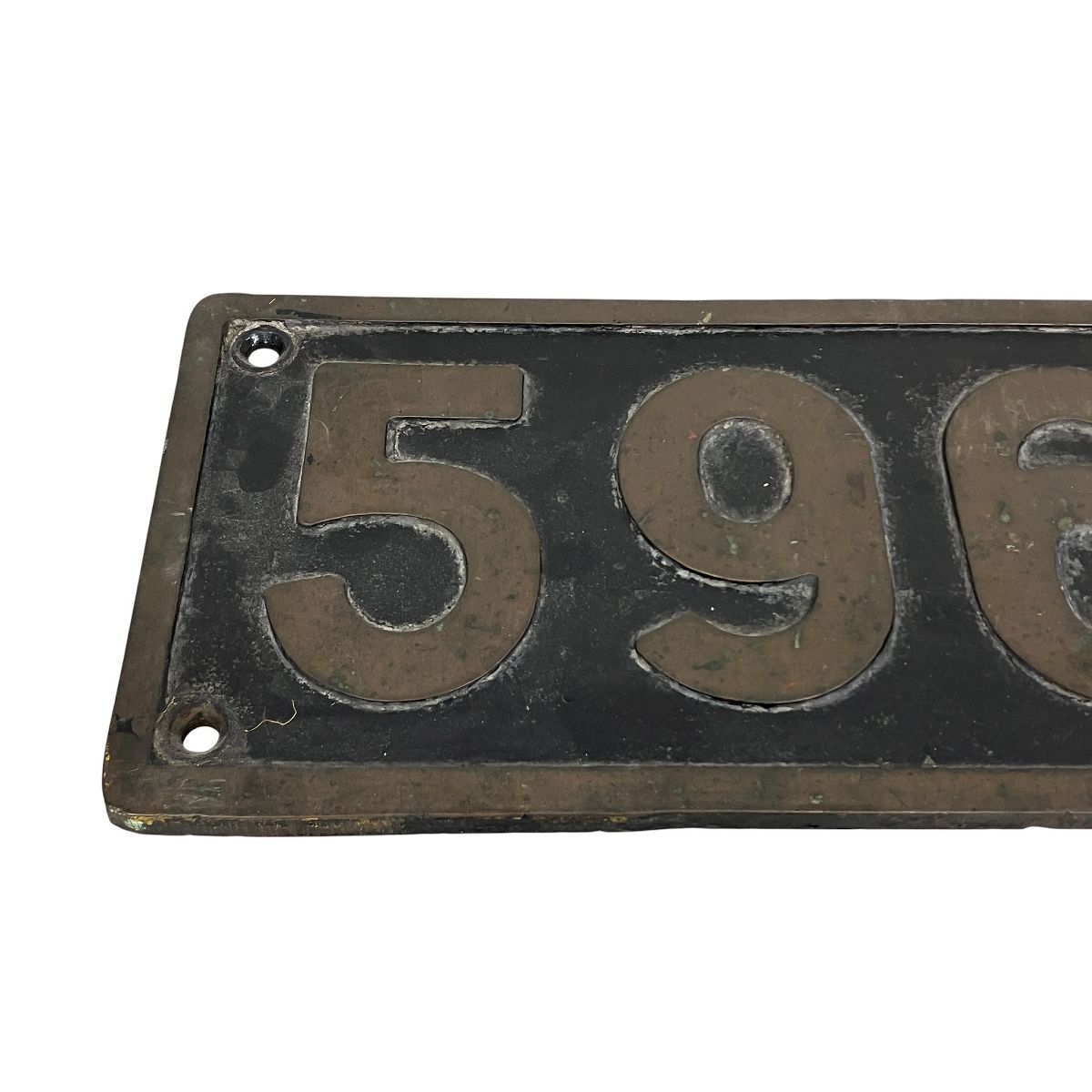 当時物 蒸気機関車 SL 砲金製 ナンバープレート 59652 鉄道部品