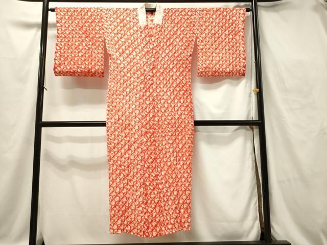 平和屋本店□上質な長襦袢 無双仕立て 作家物 鱗地紋 暈し染め