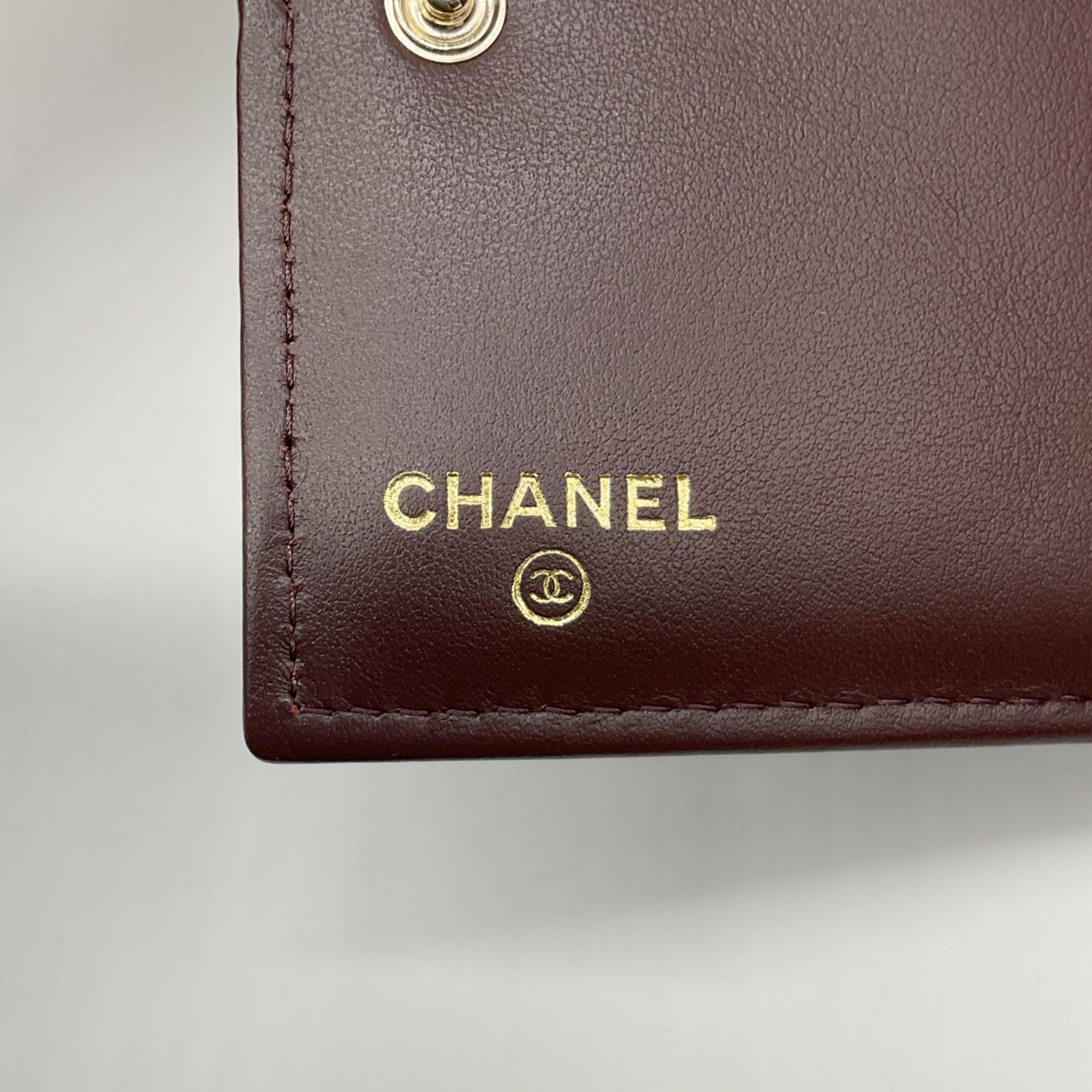 CHANEL シャネル マトラッセ キャビアスキン ミニ財布 二つ折り財布 