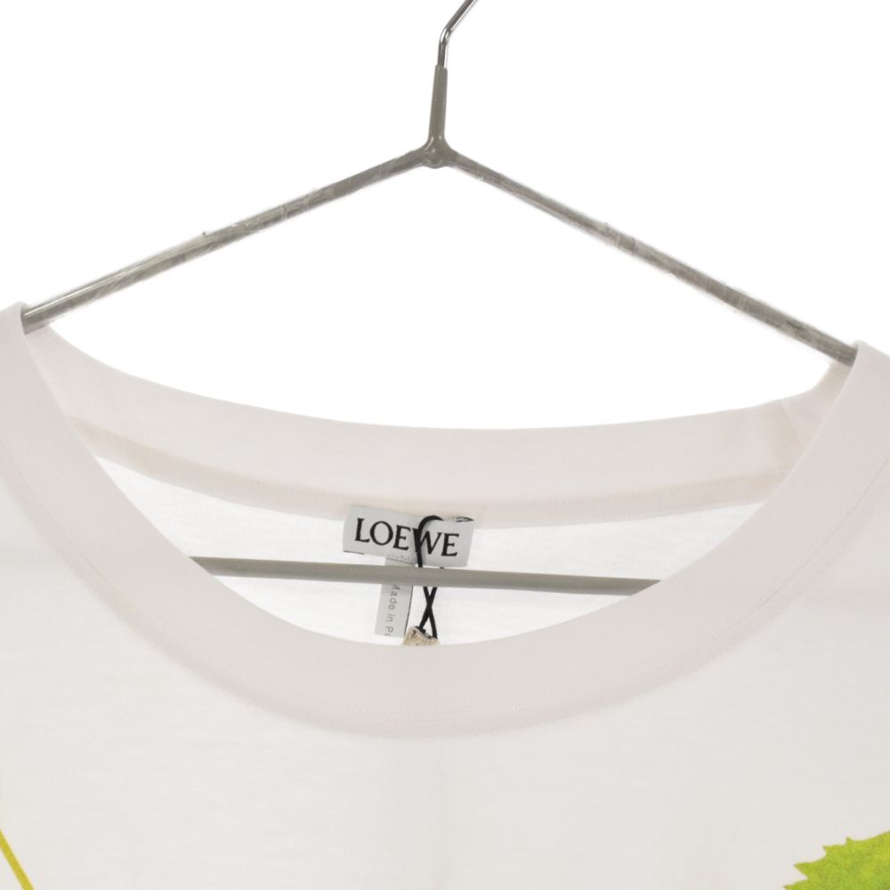 LOEWE ロエベ 22AW ANAGRAM FLOWERS T-SHIRT アナグラム フラワー刺繍 半袖Tシャツ TH526Y22X70 ホワイト