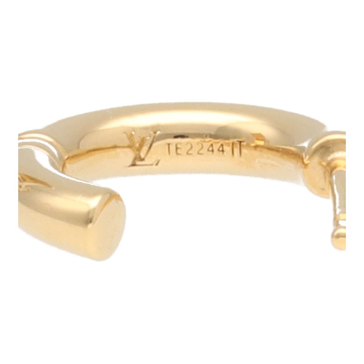 中古】LOUIS VUITTON ルイ・ヴィトン ピアスフープ・LV アイ