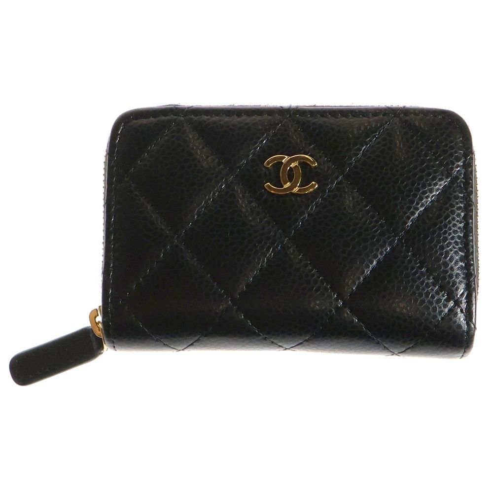 CHANEL　コインケース　マトラッセ　ゴールドココマーク シャネル ココマーク マトラッセ クラシック ジップ カード