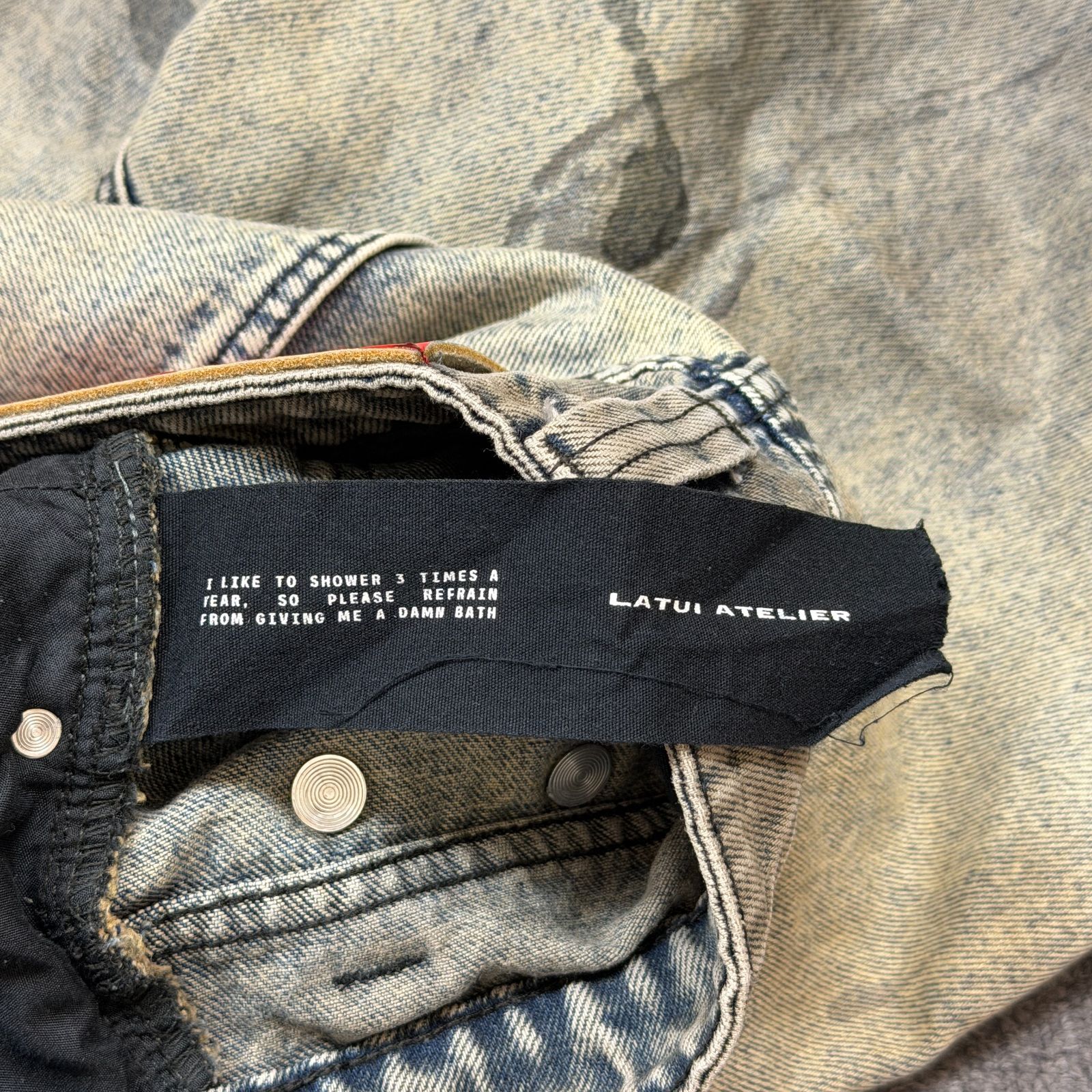 参考上代44000円 LATUI ATELIER RAIN WALKER JEANS レインウォーカー