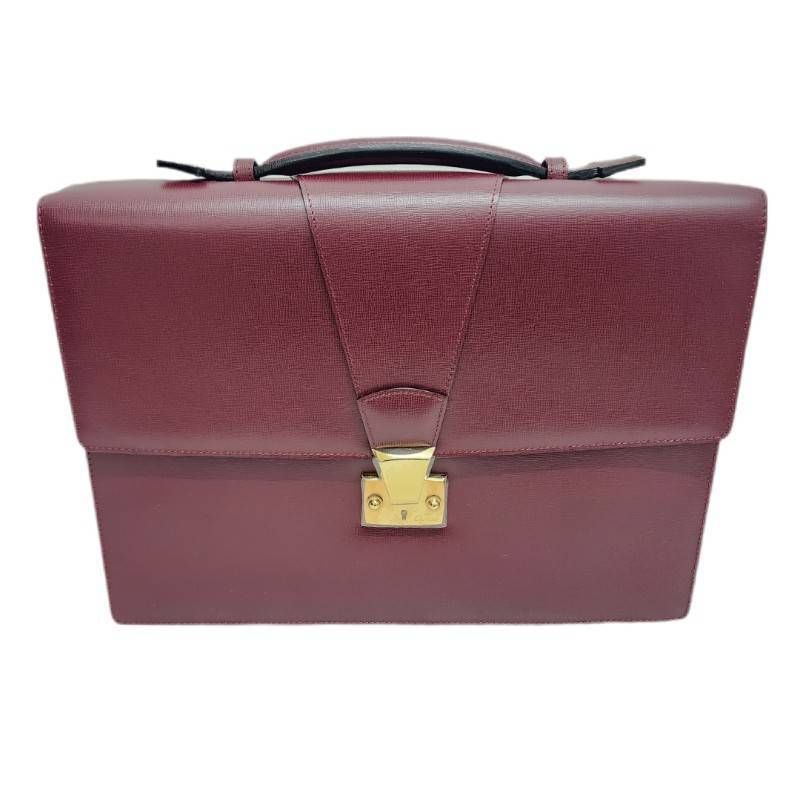 美品❗️Cartier☆ビジネスバッグ・ブリーフケース　カーフレザー 未使用】カルティエ ビジネスバッグ ブリーフケース大容量 黒