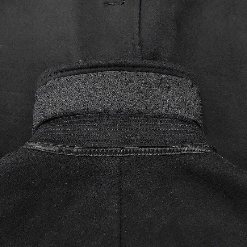 極美品 BURBERRY LONDON ステンカラーコート カシミヤ シルク 黒 バーバリー BURBERRY London England ステンカラーコート