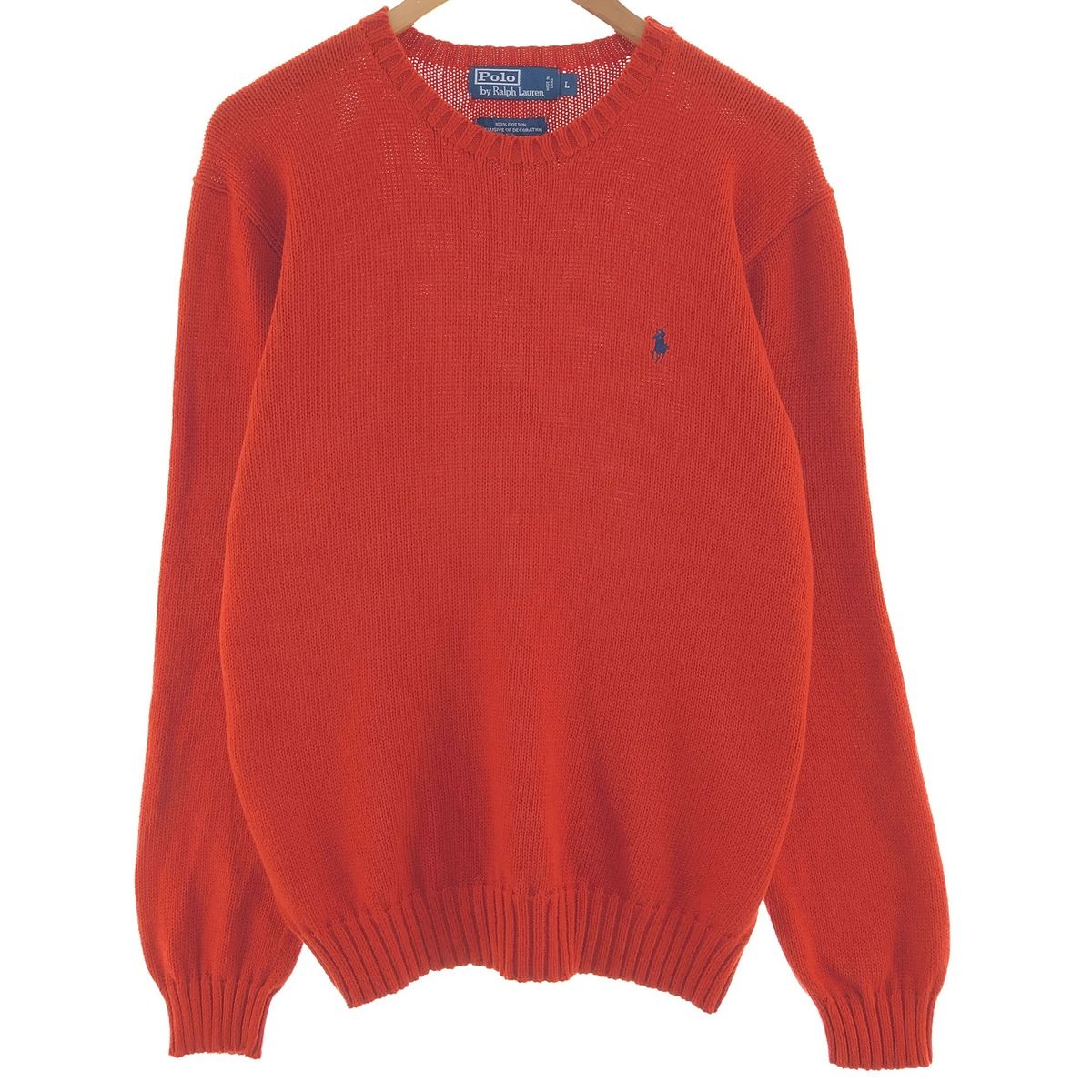 古着 ラルフローレン Ralph Lauren POLO by Ralph Lauren コットンニットセーター メンズL/eaa390428