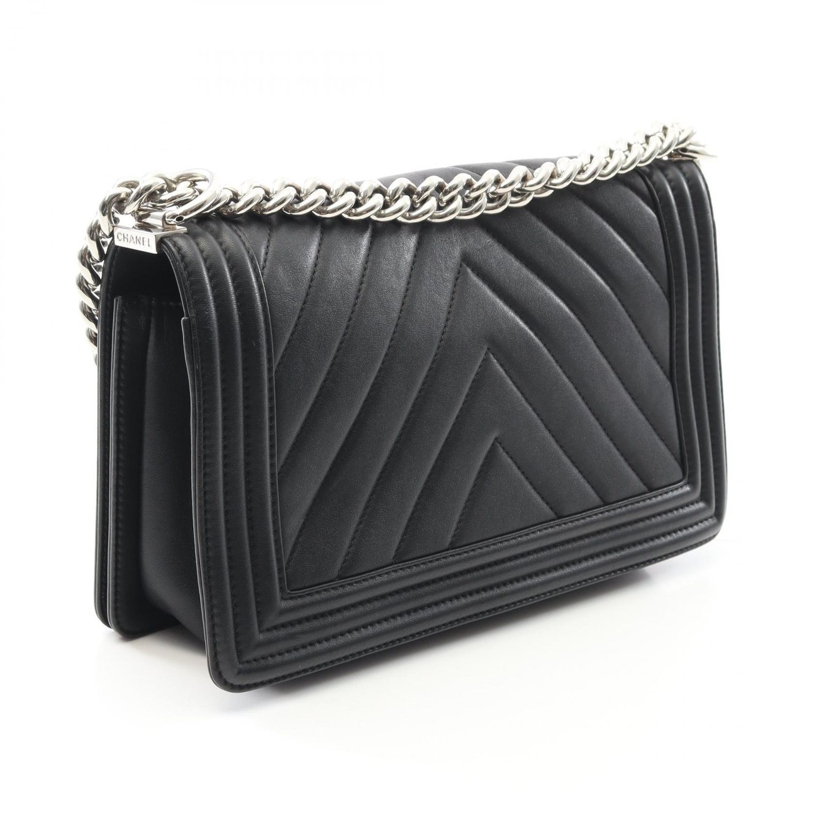★超美品 レア★CHANEL ボーイシャネル シェブロン vステッチ 財布 CHANEL シャネル シェブロン ボーイシャネル チェーンウォレット