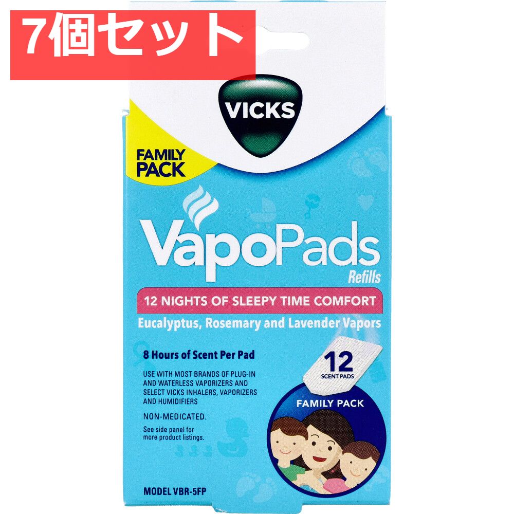 VICKS ヴィックス 加湿器 V750 VWM845J用 芳香パッド VBR-5FP 12枚入 7個セット