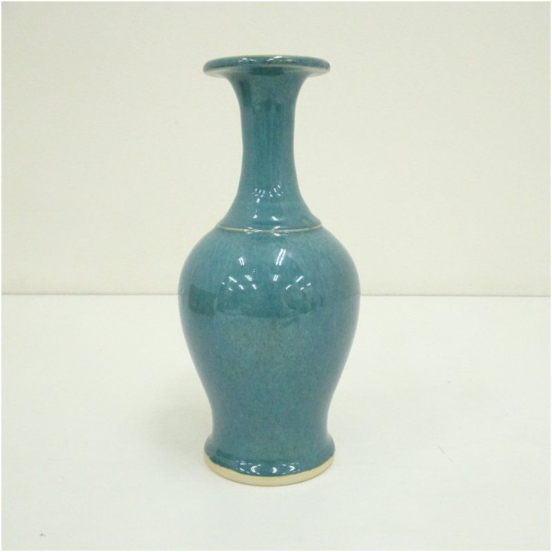 椋木英三造 緑釉瓶子（共箱） 酒器 おしゃれ かわいい 徳利 酒 日本酒