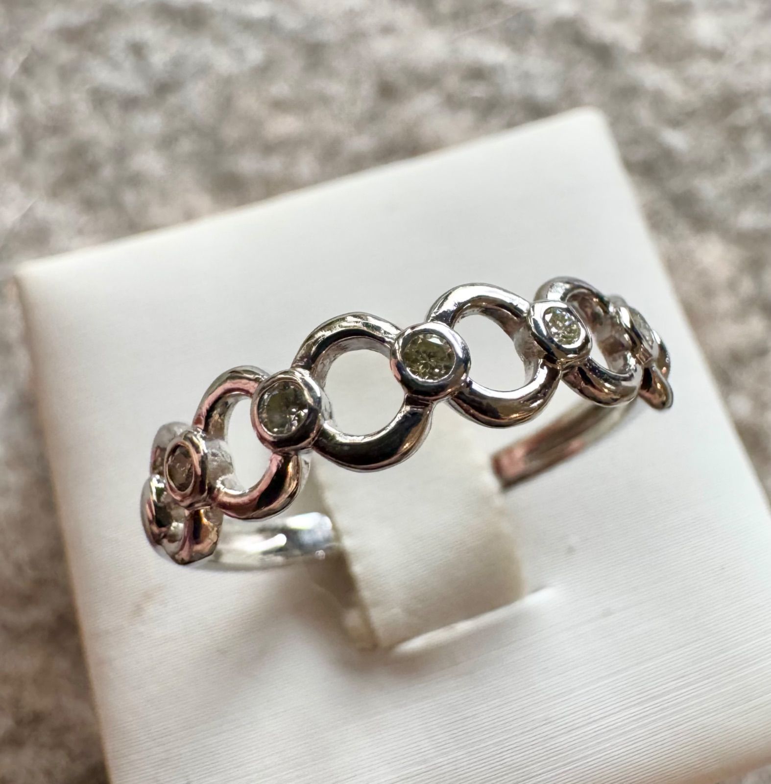 新品磨き済◇GSTV◇Pt999*17号*チェーンデザインリング*プラチナ*指輪