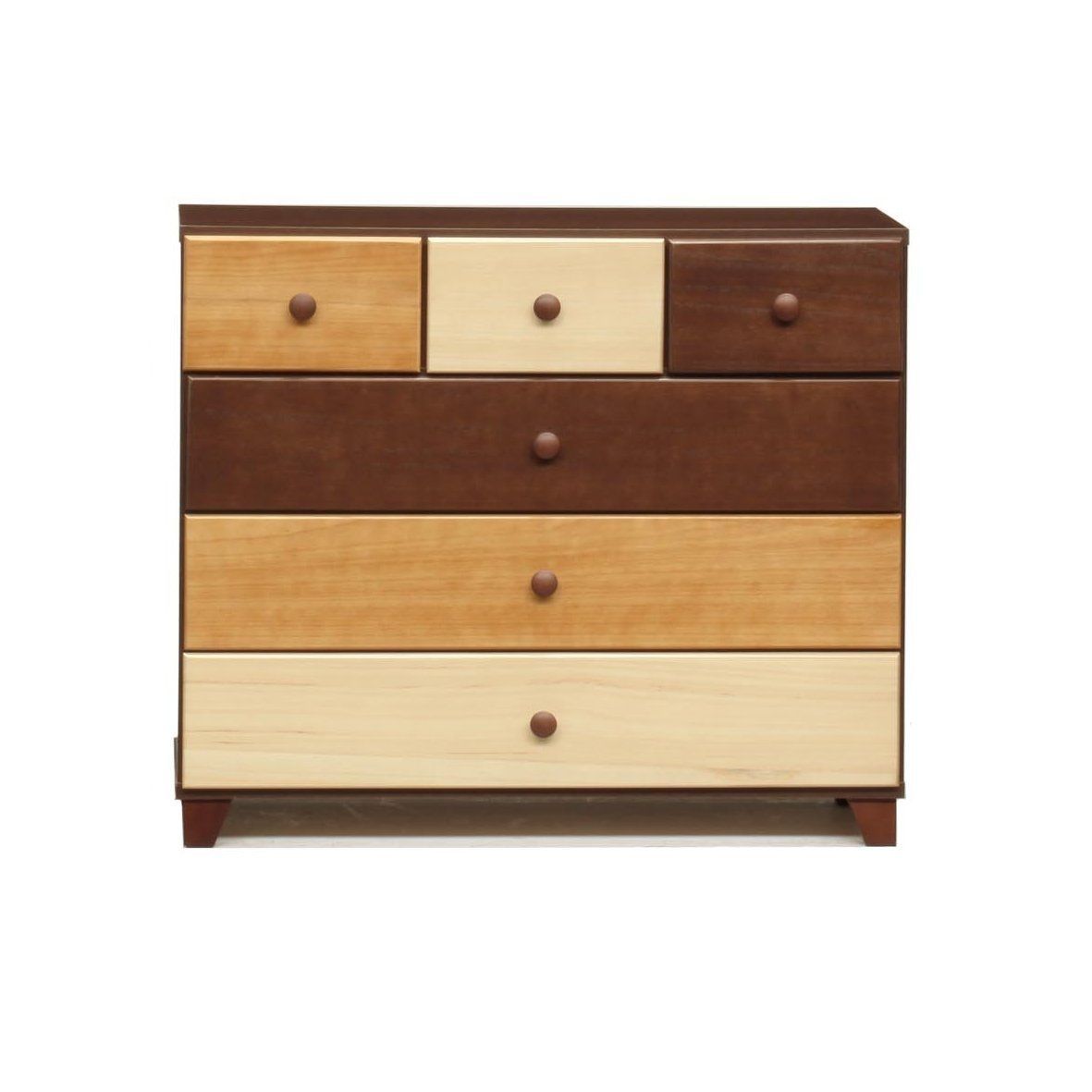 新着商品 マルーン2本体ブラウン色 チェスト 90幅-4段126727 nakakei 大川家具