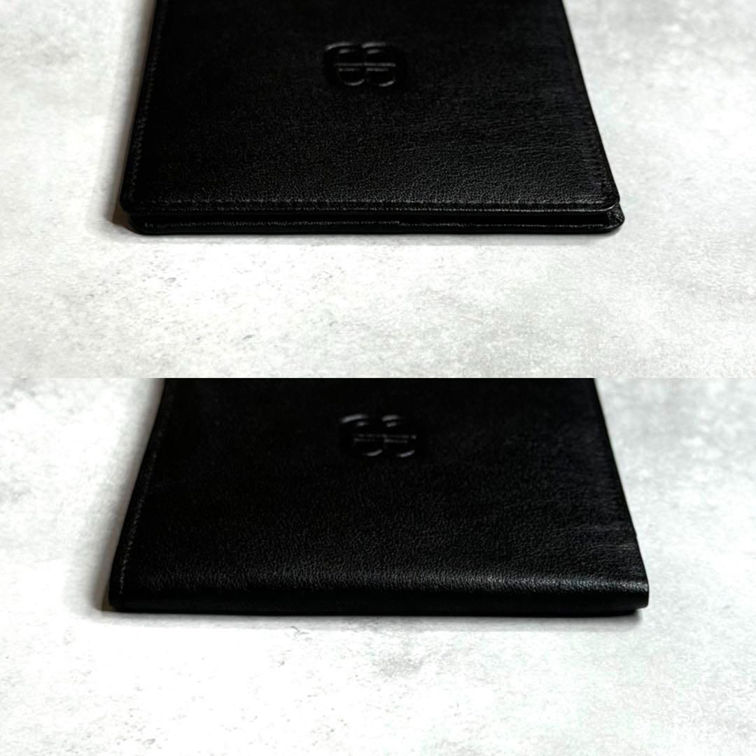BALENCIAGA BBバイフォールドウォレット　二つ折り財布　札入れ　黒 未使用品】BALENCIAGA バレンシアガ / BBバイフォールド