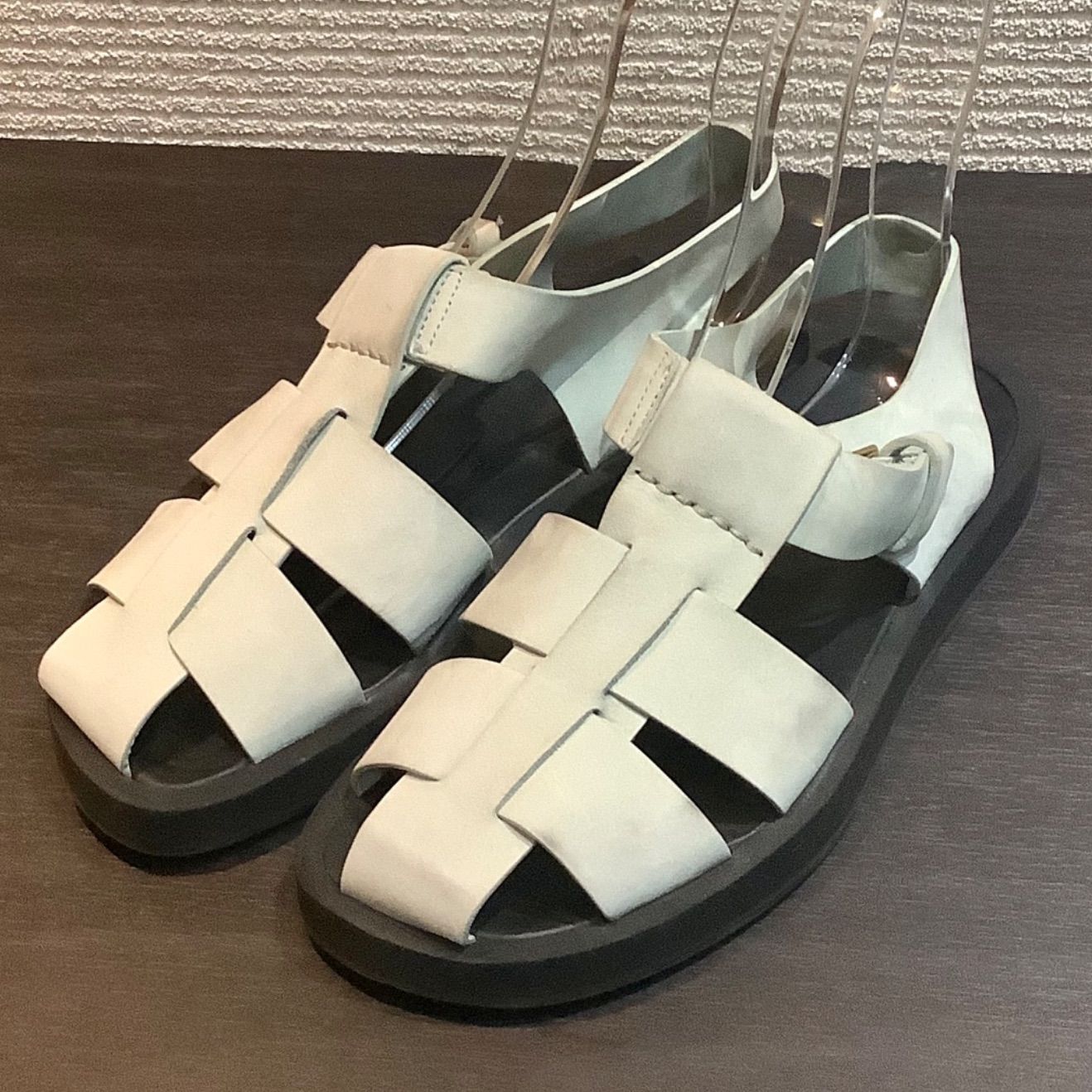 ザロウ THE ROW FISHERMAN KIDS フィッシャーマン キッズ フラットサンダル グルカサンダル 35 AQUA アクア I903