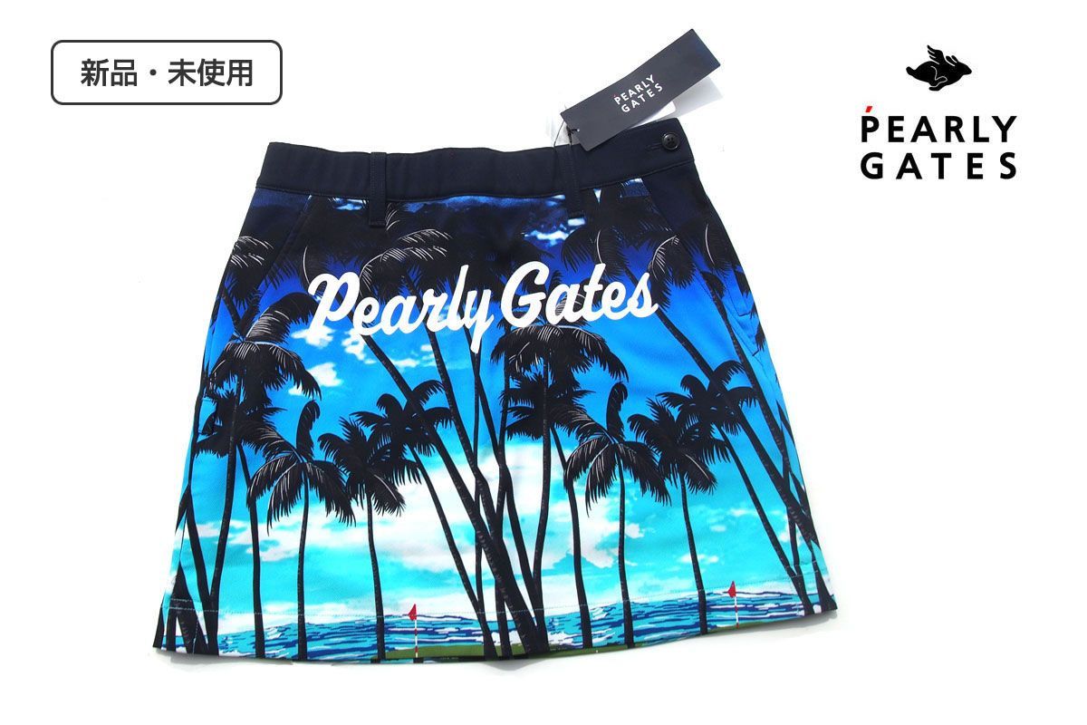 ｜♥｜パーリーゲイツ｜pearly gates｜トロピカルゴルフプリント スカート｜055-1234612｜レディースゴルフウェア｜0