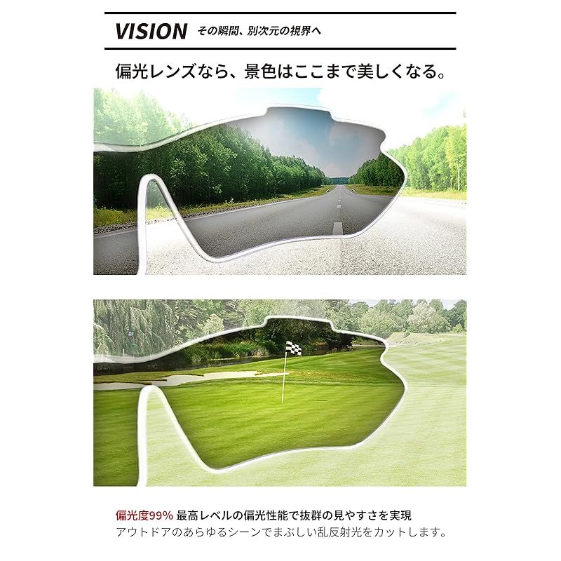 偏光スモークレンズ UVカット