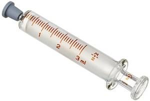 2営業日で発送 トップ 硝子注射筒 ルアー ガラス先 セット 3mL 00056 1箱 10セット入