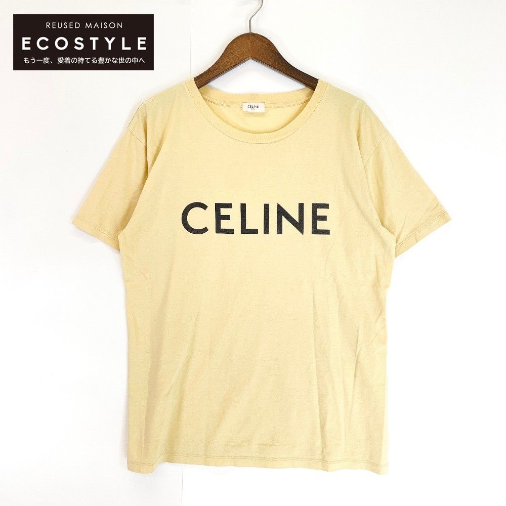 CELINE セリーヌ イエロー 2X681671Q ロゴ ルーズTシャツ XS - メルカリ