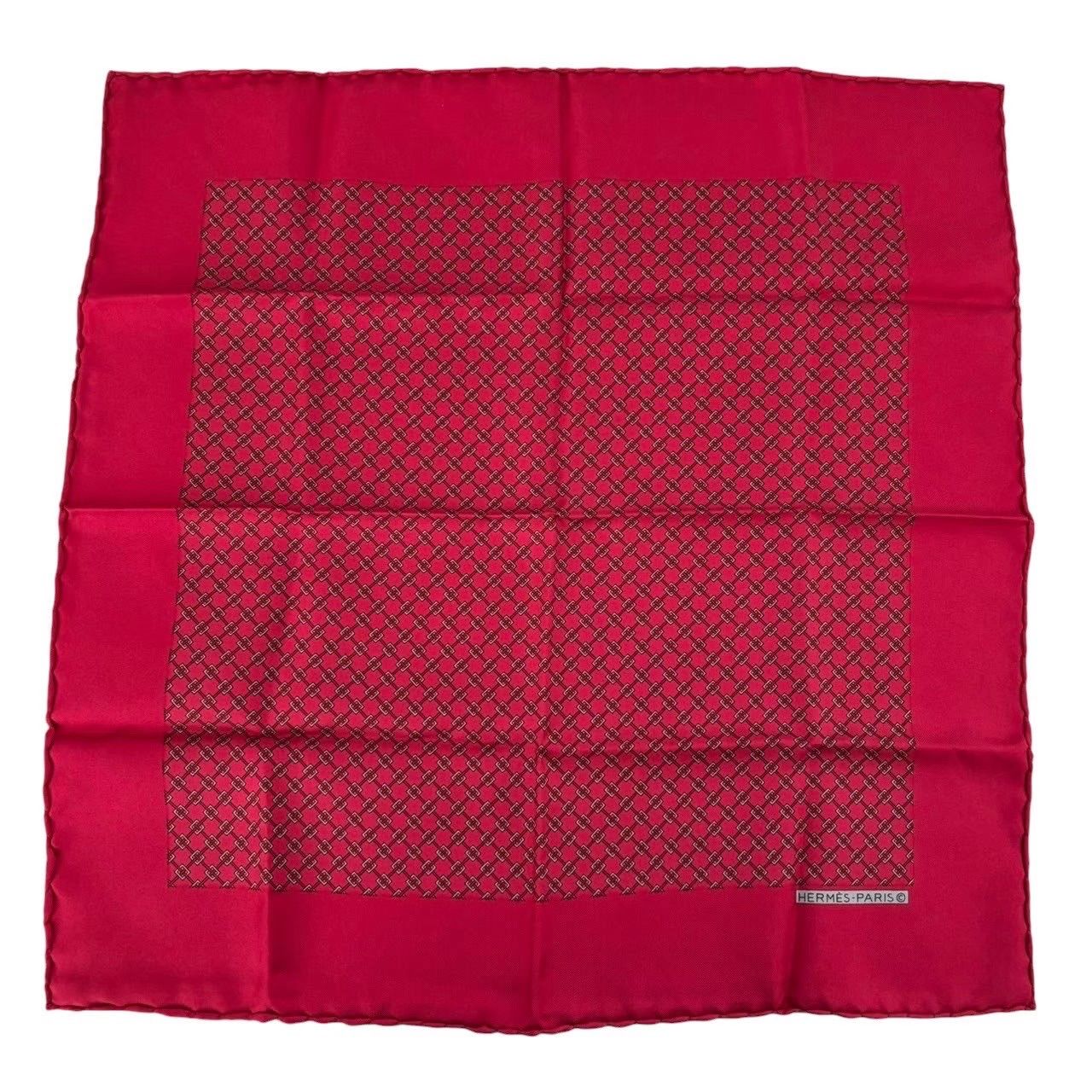 HERMES エルメス スカーフ 赤系 カレ40 ルロタージュ プチカレ